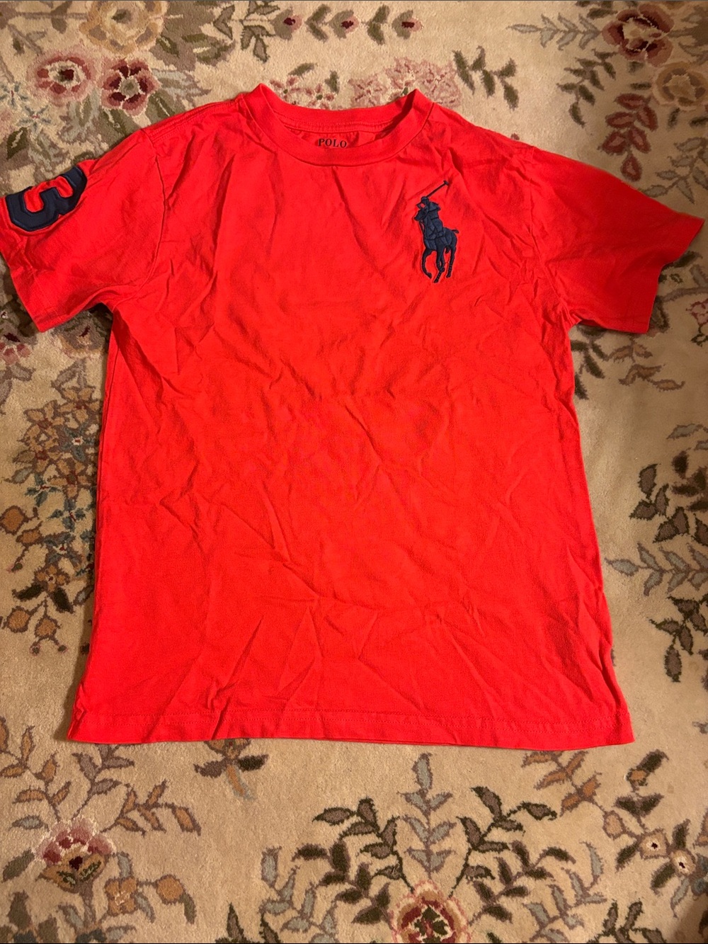 Polo Red Crew Neck Short Sleeve Boy’s Shirt